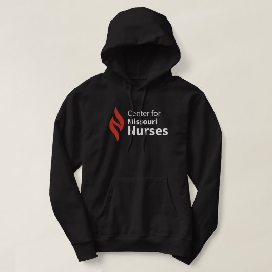 Center for Missouri Nurses schwarzer Hoodie (Design vorne)