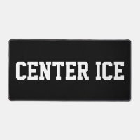 CENTER ICE Athletic Weißer Hockey-Text auf Schwarz