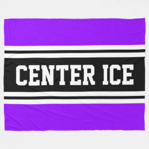 CENTER ICE Spaßreich Violett Schwarz Weiß Rennstre Fleecedecke