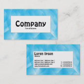 Center Label - Blaue Kurven Visitenkarte (Vorne/Hinten)