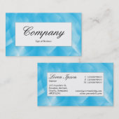 Center Label - Blaue Kurven Visitenkarte (Vorne/Hinten)