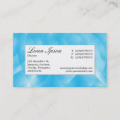 Center Label - Blaue Kurven Visitenkarte (Rückseite)