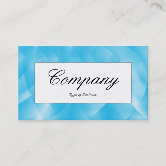 Center Label - Blaue Kurven Visitenkarte (Vorderseite)