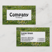 Center Label - Blume auf Weiden Visitenkarte (Vorne/Hinten)