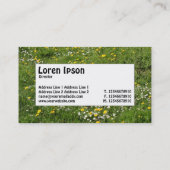 Center Label - Blume auf Weiden Visitenkarte (Rückseite)