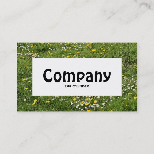 Center Label - Blume auf Weiden Visitenkarte (Vorderseite)