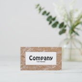 Center Label - Chipboard Visitenkarte (Stehend Vorderseite)