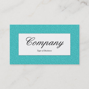 Center Label - Cyan Embossed Textur Visitenkarte