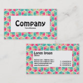 Center Label - Hexagon Muster 02 Visitenkarte (Vorne/Hinten)