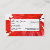 Center Label - Japanischer Ahornleaf Visitenkarte (Rückseite)