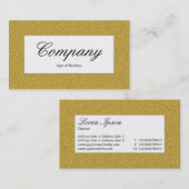 Center Label - Ocker-Embossed Textur Visitenkarte (Vorne/Hinten)