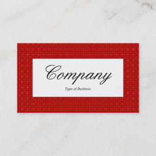 Center Label - Red Fabric Texture Visitenkarte
