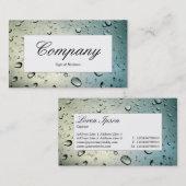 Center Label - Regen auf meinem Fenster Visitenkarte (Vorne/Hinten)