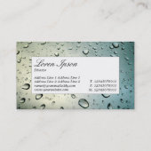 Center Label - Regen auf meinem Fenster Visitenkarte (Rückseite)