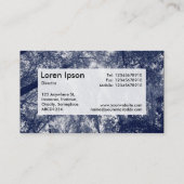 Center Label v3 - Blauer Herbst Visitenkarte (Rückseite)