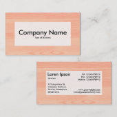 Center Label v3 - Holz 05 Visitenkarte (Vorne/Hinten)