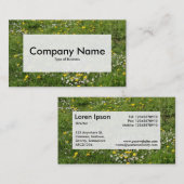 Center Label v3 - Meadow-Blume Visitenkarte (Vorne/Hinten)