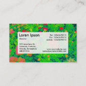 Center Label v3 - Psychedelic Blume Bed Visitenkarte (Rückseite)