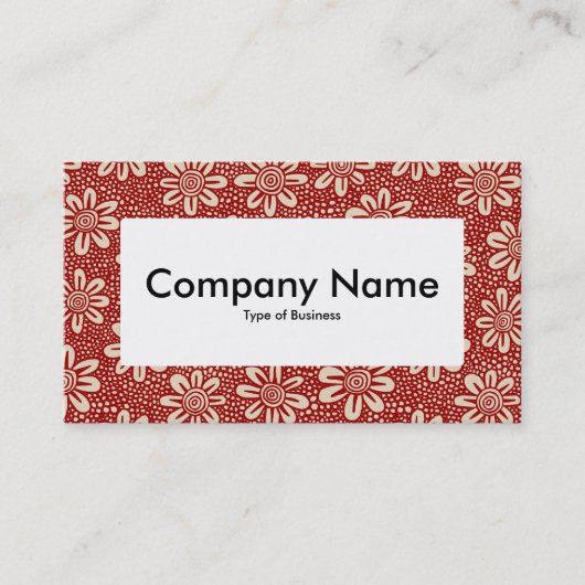 Center Label v4 - 140617 - Ruby Red und Beige Visitenkarte (Vorderseite)