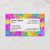 Center Label v4 - 3d-Blume Visitenkarte (Rückseite)