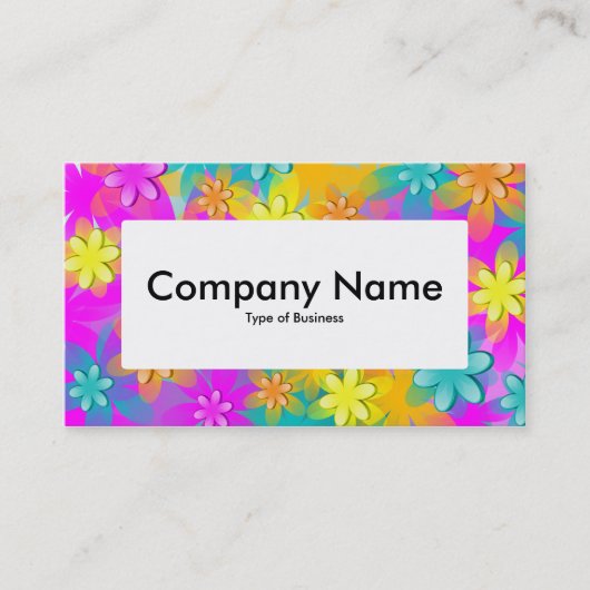 Center Label v4 - 3d-Blume Visitenkarte (Vorderseite)