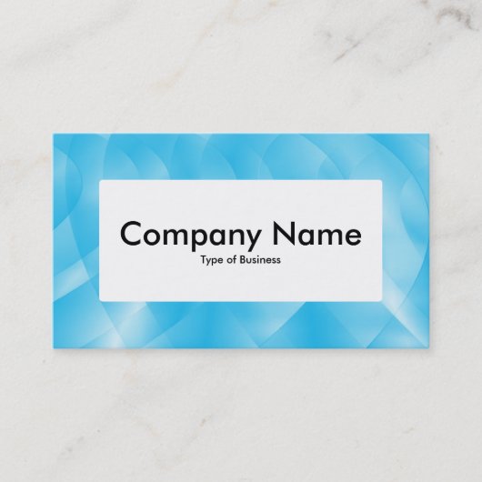 Center Label v4 - Blaue Kurven Visitenkarte (Vorderseite)