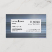 Center Label v4 - Chrome-Röhren Visitenkarte (Rückseite)