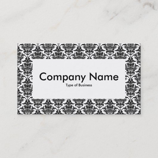 Center Label v4 - Damask Muster Visitenkarte (Vorderseite)