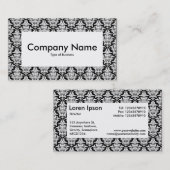 Center Label v4 - Damask Muster Visitenkarte (Vorne/Hinten)