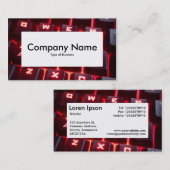 Center Label v4 - glühende Tastatur Visitenkarte (Vorne/Hinten)