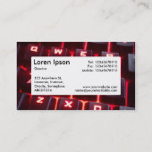 Center Label v4 - glühende Tastatur Visitenkarte (Rückseite)