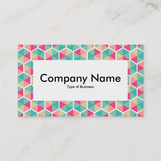 Center Label v4 - Hexagon Muster 02 Visitenkarte (Vorderseite)