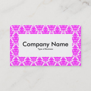 Center Label v4 - Magenta Damask Visitenkarte