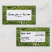 Center Label v4 - Meadow-Blume Visitenkarte (Vorne/Hinten)