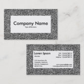 Center Label v4 - Random Spots - Weiß auf Schwarz Visitenkarte (Vorne/Hinten)