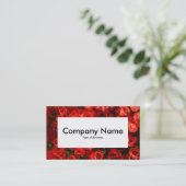 Center Label v4 - Red Tulips Visitenkarte (Stehend Vorderseite)