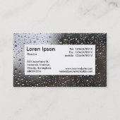 Center Label v4 - Regen auf einem Fenster Visitenkarte (Rückseite)