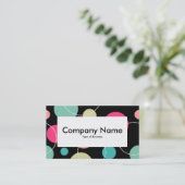 Center Label v4 - Spots & Circles 150816 Visitenkarte (Stehend Vorderseite)