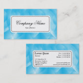 Center Label v5 - Blaue Kurven Visitenkarte (Vorne/Hinten)