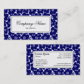 Center Label v5 - Bold Blume - Deep Navy Visitenkarte (Vorne/Hinten)