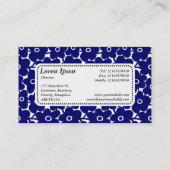 Center Label v5 - Bold Blume - Deep Navy Visitenkarte (Rückseite)