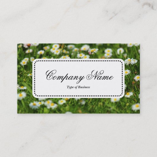 Center Label v5 - Daisy Meadow Visitenkarte (Vorderseite)