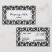 Center Label v5 - Damask Visitenkarte (Vorne/Hinten)