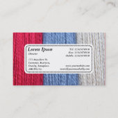 Center Label v5 - Darning Thread Visitenkarte (Rückseite)