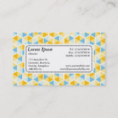 Center Label v5 - Hexagon Muster 03 Visitenkarte (Rückseite)