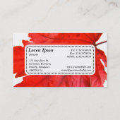 Center Label v5 - Japanischer Ahornleaf Visitenkarte (Rückseite)