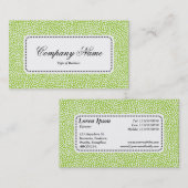 Center Label v5 - Random Spots - Martian Green Visitenkarte (Vorne/Hinten)