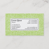 Center Label v5 - Random Spots - Martian Green Visitenkarte (Rückseite)