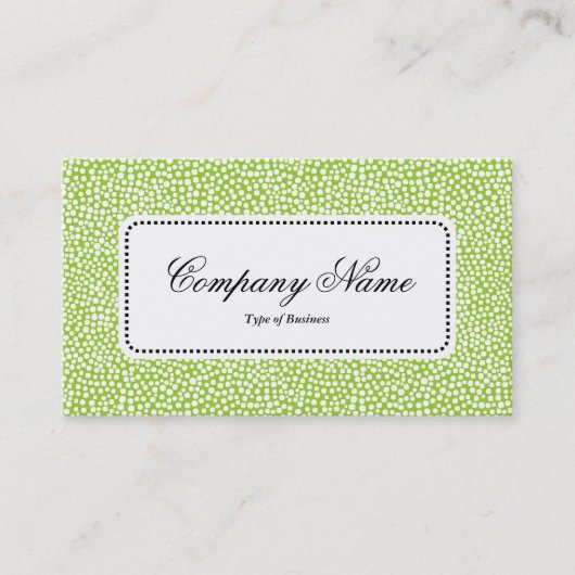 Center Label v5 - Random Spots - Martian Green Visitenkarte (Vorderseite)