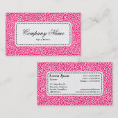 Center Label v5 - Random Spots - Neon Red Visitenkarte (Vorne/Hinten)